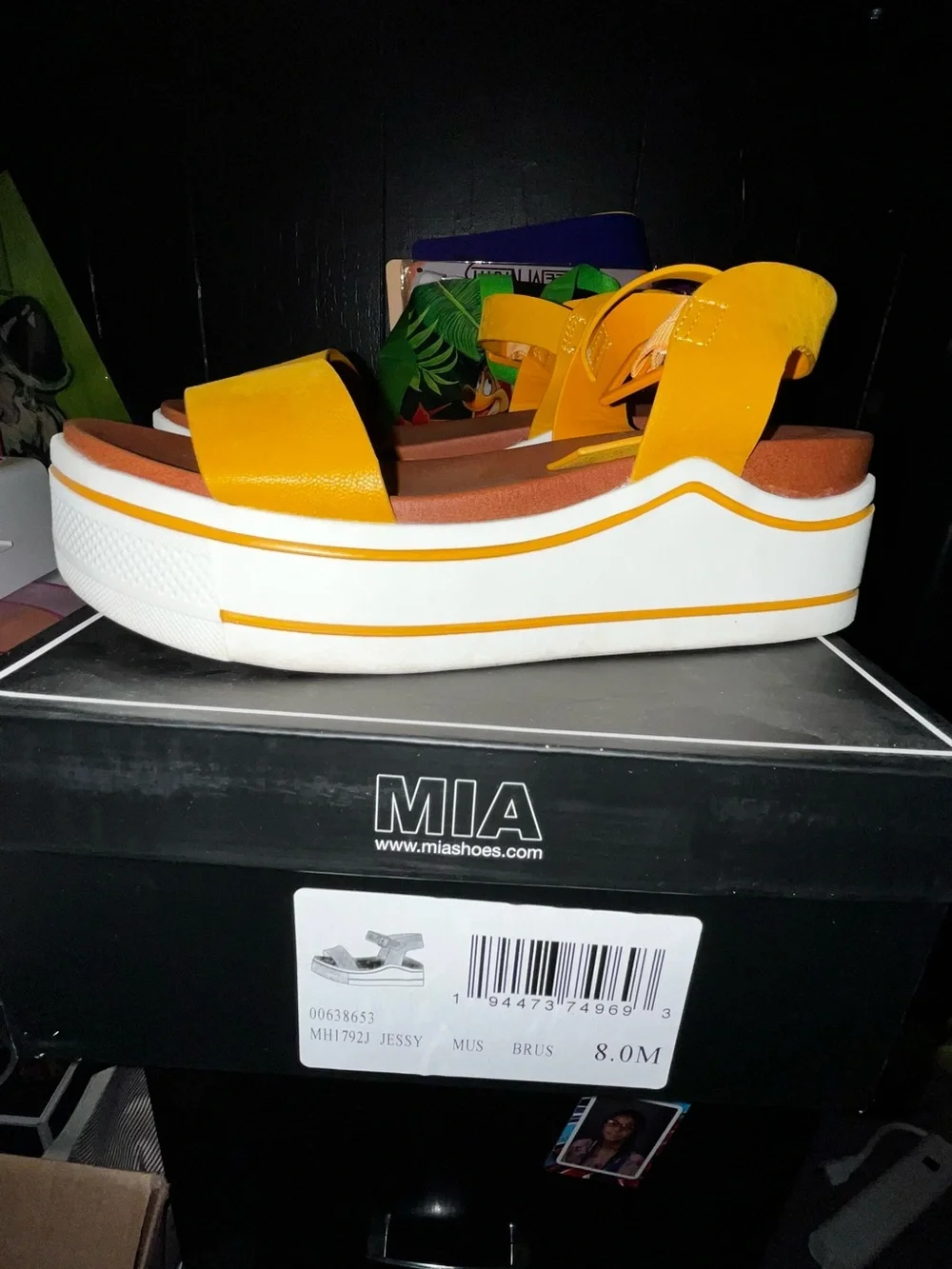 MIA Yellow Platform Sandals